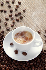 caffe espresso italiano in tazza