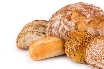 assortment of baked bread