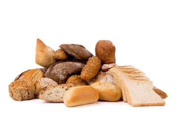 assortment of baked bread
