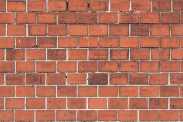 Red brick wall texture or background