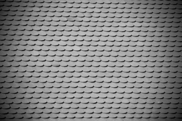 gray clay roof tile background