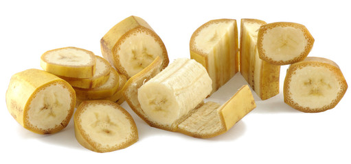 sliced bananas