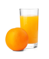 Orange juice. Isolated on white background