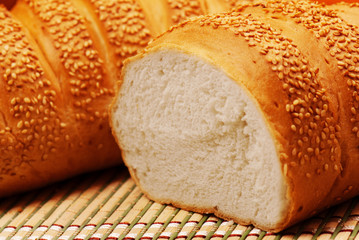 bread with sesame seeds