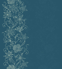 vertical seamless floral pattern