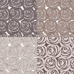 Seamless vector rose pattern