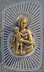 Sterbebild - Madonna mit Kind
