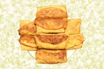 Russian pancakes on a plate