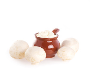 Mayonnaise and champignons