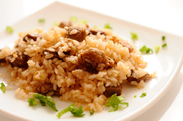 A delicious pilaf with meat