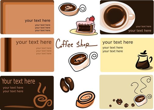 business cards and images (coffee theme)