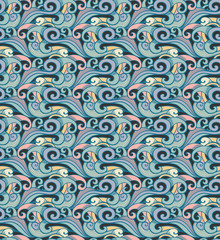 Seamless abstract wave pattern