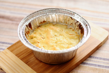 Delicious mushroom casserole with cheese