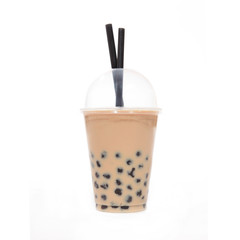 Bubble Tea braun mit Tapiokaperlen