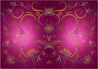 Colormagenta background pattern with swirl and dots