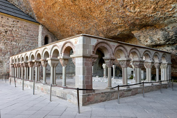 Romanesque cloister in monastery of San Juan de la Pena