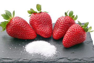 Des fraises au sucre