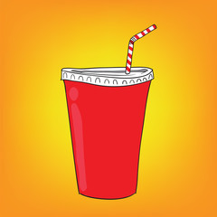 Soft drink hand drawn vector illustration