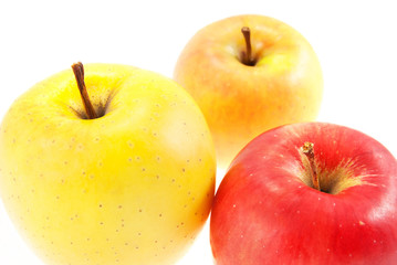 juicy apples isolated on white background