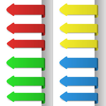 Colorful pointing arrows 2
