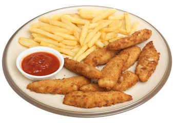 Chicken Nuggets with Chips