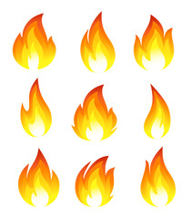 Collection of fire icons