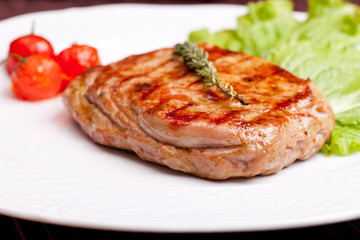 Grilled steak