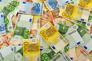 Composition with Euro banknotes