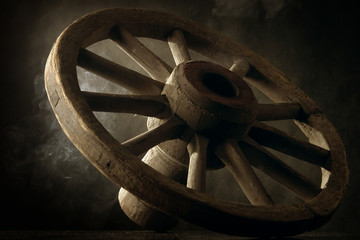 Old wheel of cart