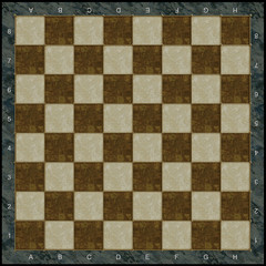 Stone chess board with gold incrustation
