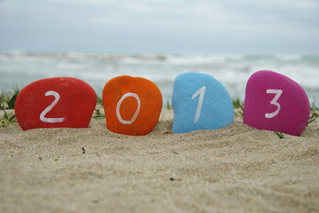 Happy 2013 on the beach