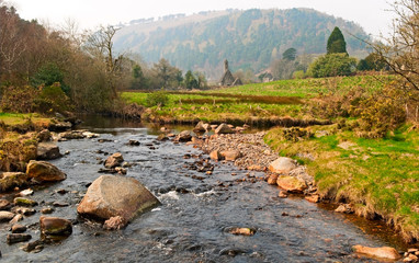 the view of Glendalough, Ireland