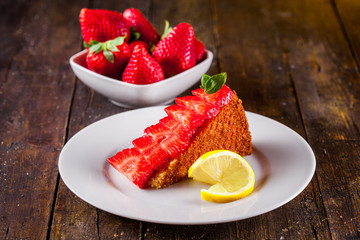 Cake with Strawberries