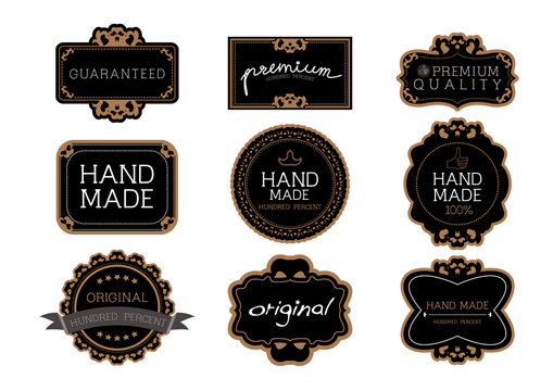 Vintage label Style with Nine Design Element , collection 10