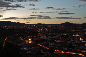 Sucre in the Setting Sun, Bolivia, South America