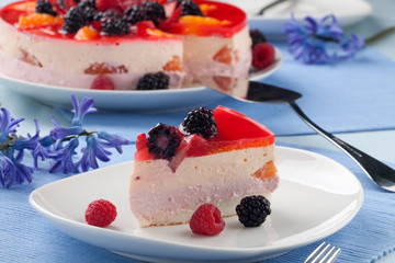 Piece of Fruit Yogurt Cake