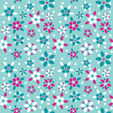 Seamless pattern with cute flowers