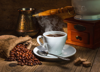 grinder and other accessories for the coffee