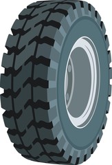 Wheel for trucks and vehicles, working in quarries