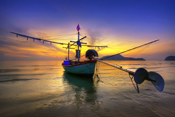 Fishing Boat Hua-Hin beach.