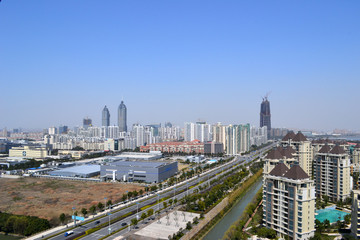 Fototapeta na wymiar Suzhou Industrial Park von Oben