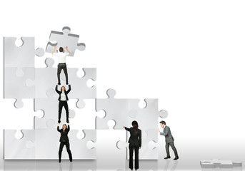 Business partner work together