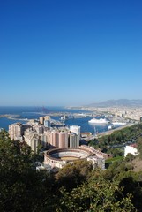 Bullring and port area, Malaga &copy; Arena Photo UK