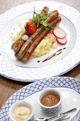 sausages and potatoes