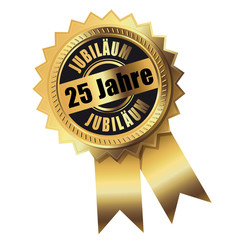 25 Jahre - Jubiläum gold