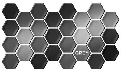 Grey hexagons