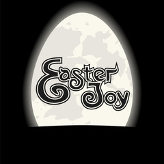 Black Easter Joy lots of space for  your own text