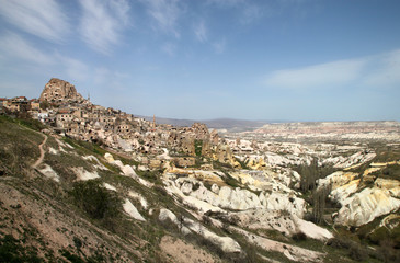 Naklejka premium Old town Uchisar. Goreme / Cappadocia / Turkey