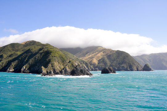 Cook Strait seen from the ferry (New Zealand)