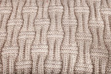 Close-up of a piece of knit fabric